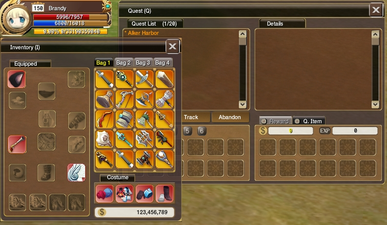 Screenshot showing the second version of the gold theme